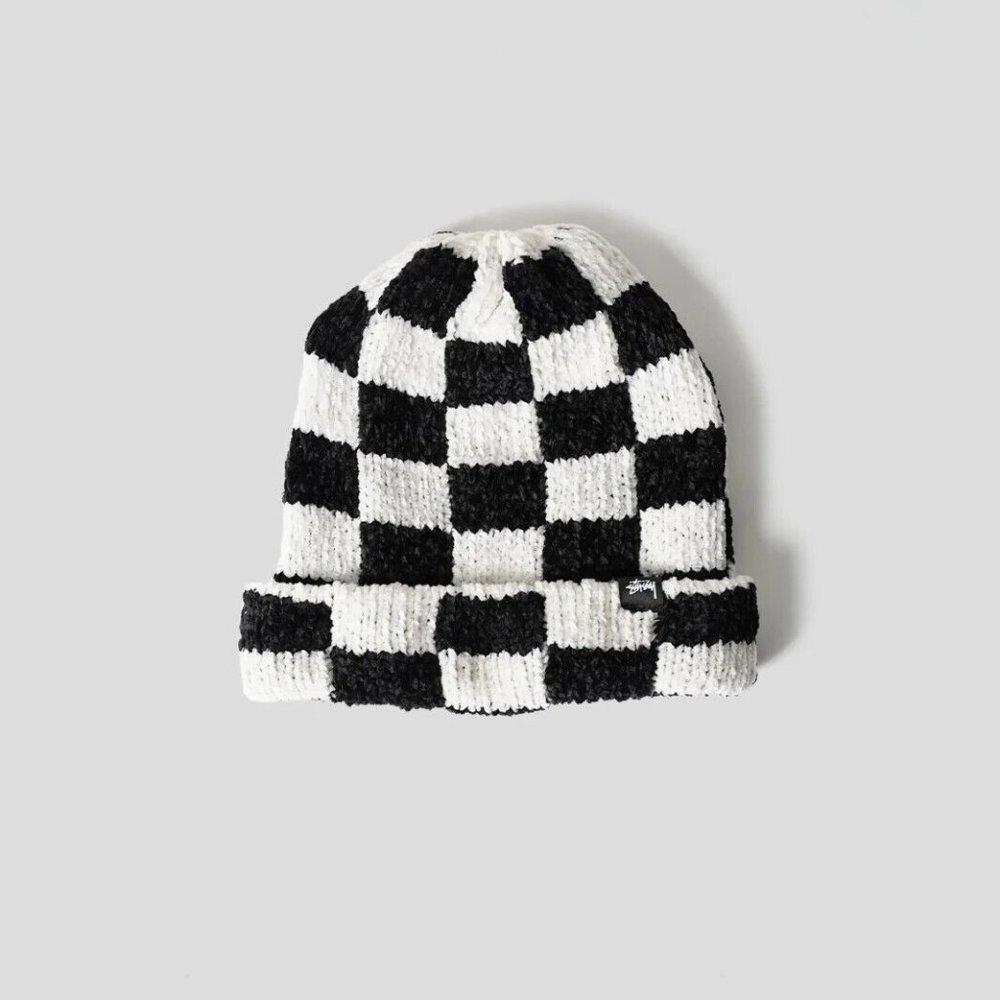 Stussy Crochet Checker Beanie 2022 Black/white